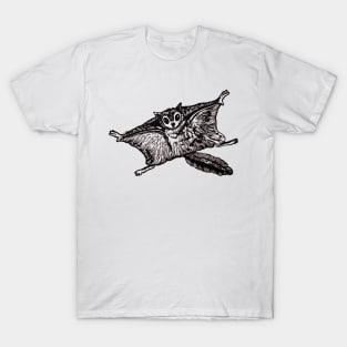 Flying Squirrel linocut T-Shirt